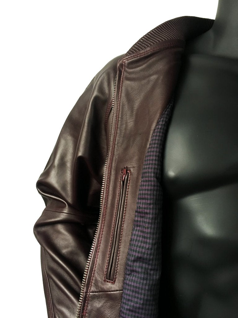 All Leather Bomber Varsity Jacket  colors