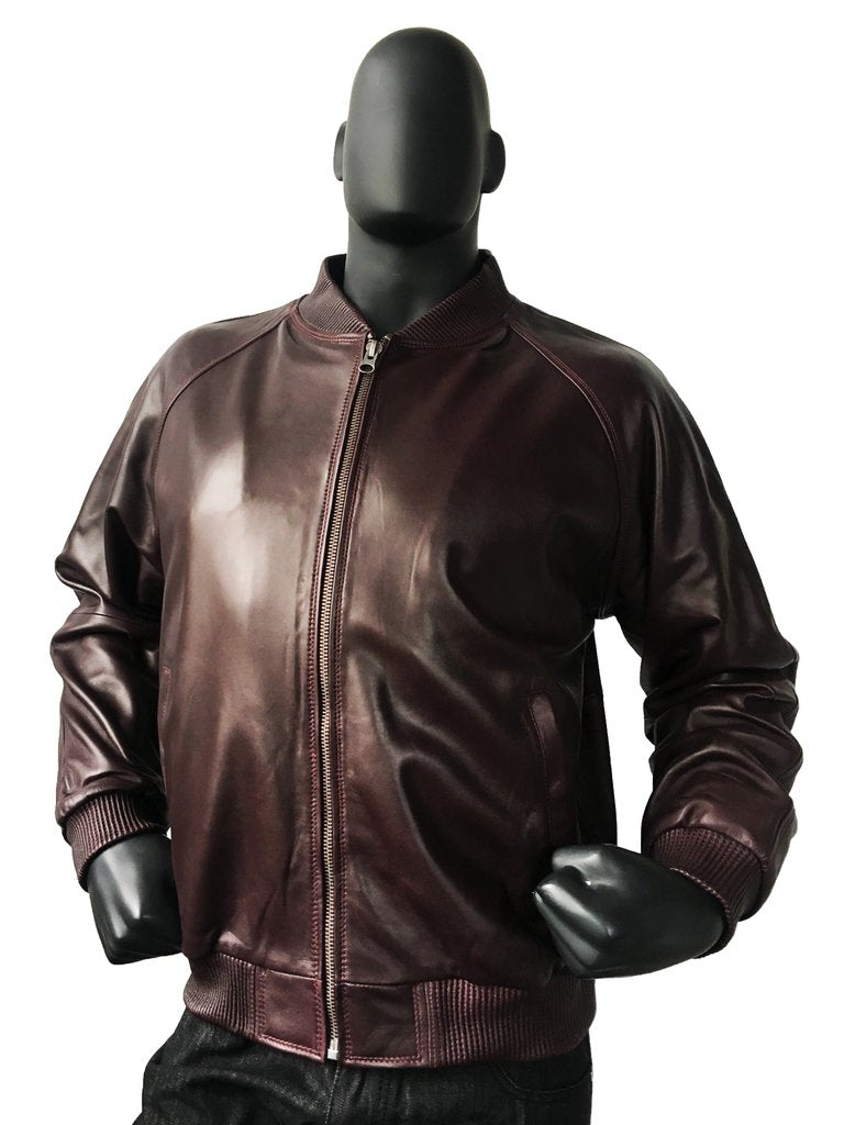 All Leather Bomber Varsity Jacket  colors