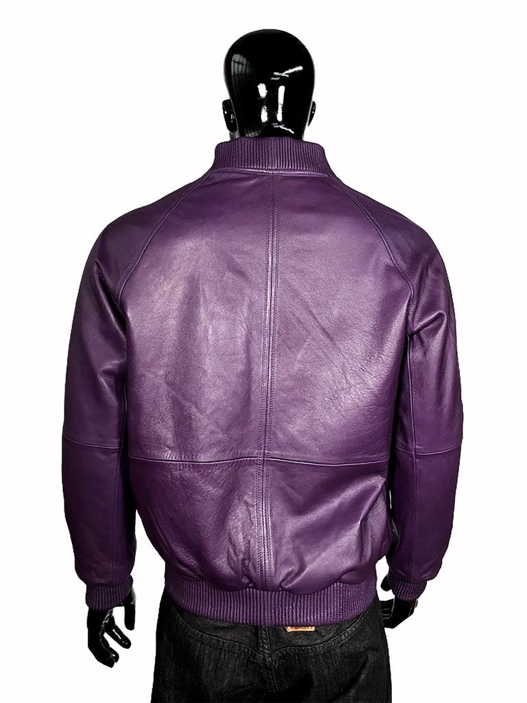 All Leather Bomber Varsity Jacket  colors