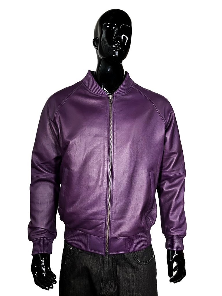 All Leather Bomber Varsity Jacket  colors