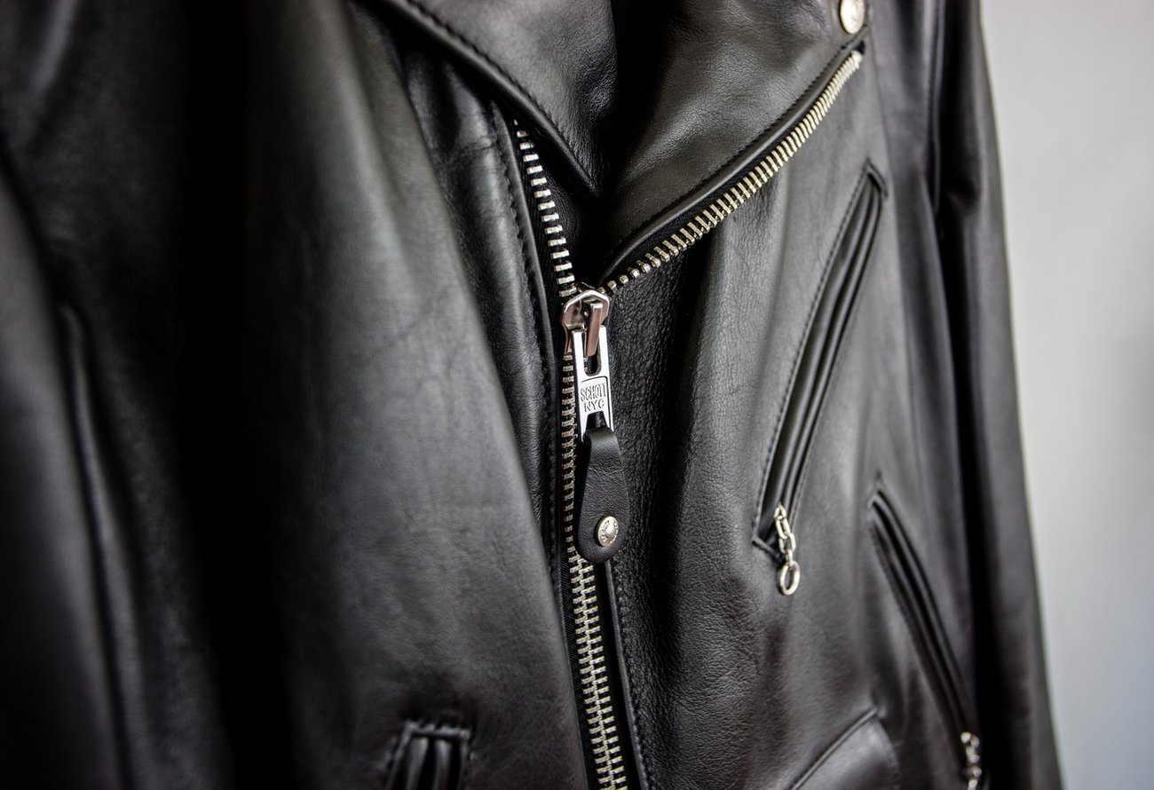 118 Classic Perfecto Leather Motorcycle Jacket