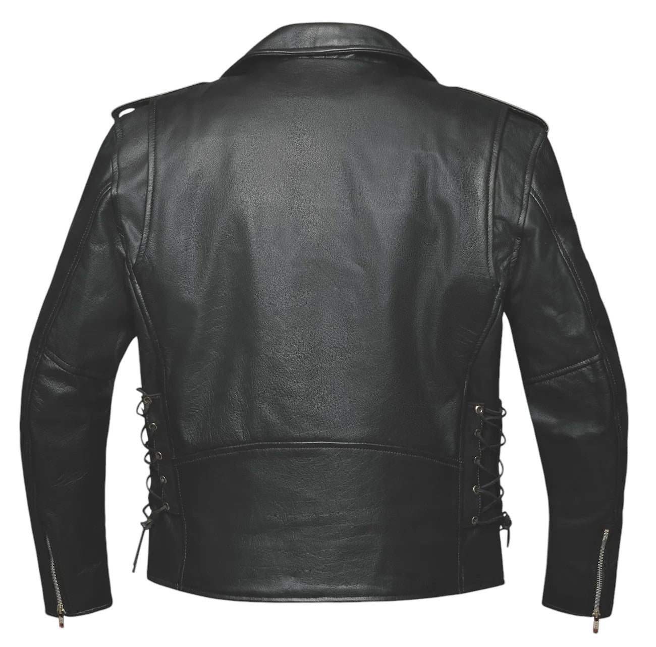 Mens Motorcycle Biker Leather Jacket