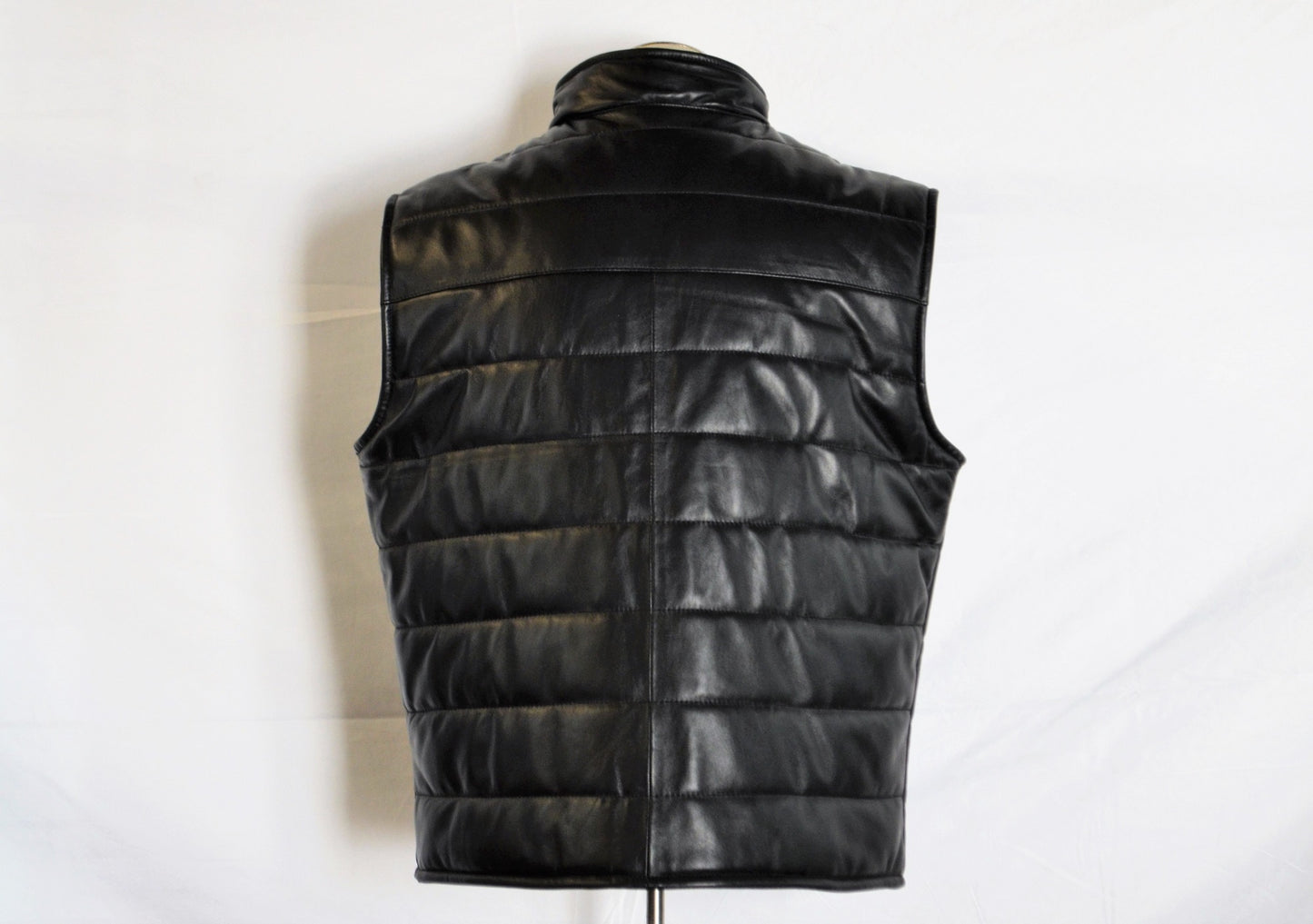 Men Leather Buble Vest 