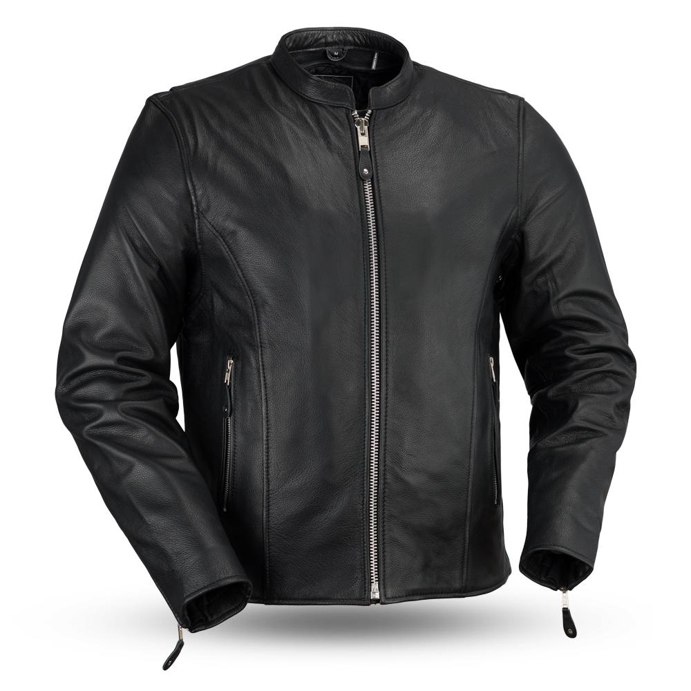  Ace Men's Classic Biker Leather