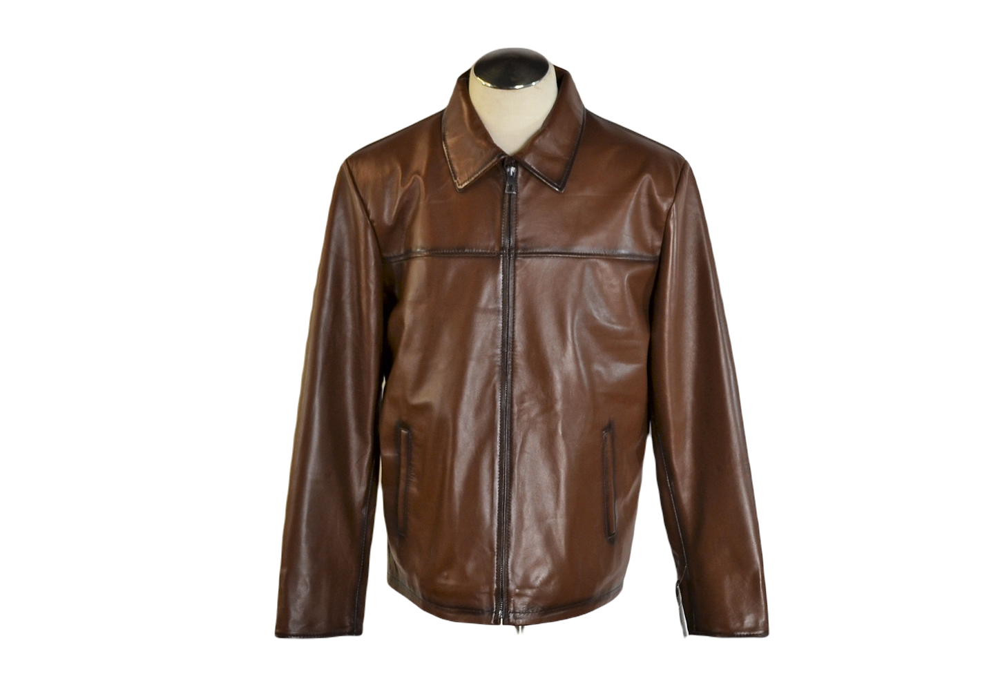 Men Burnished Brown Soft Lambskin Hipster