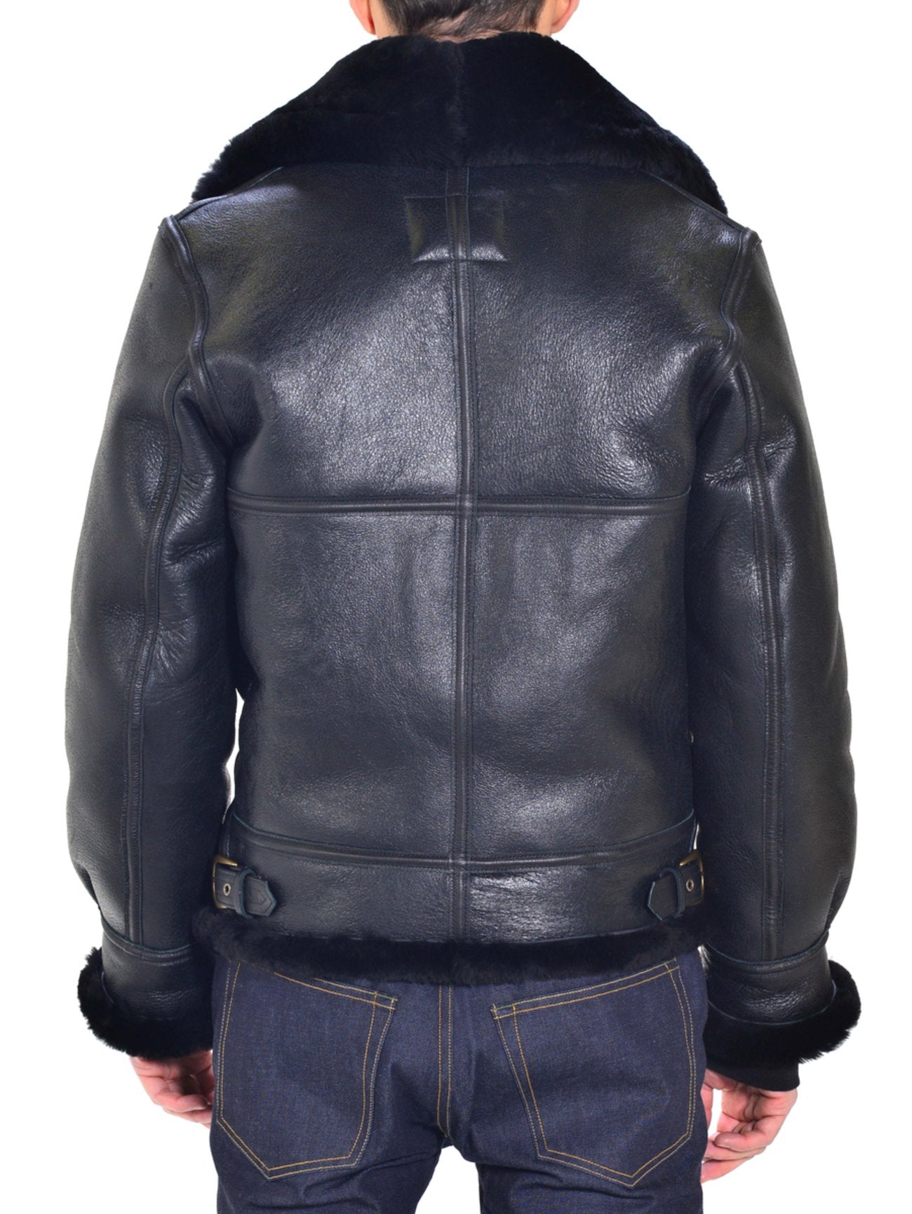 Sheepskin B-3 Flight Jacket in black