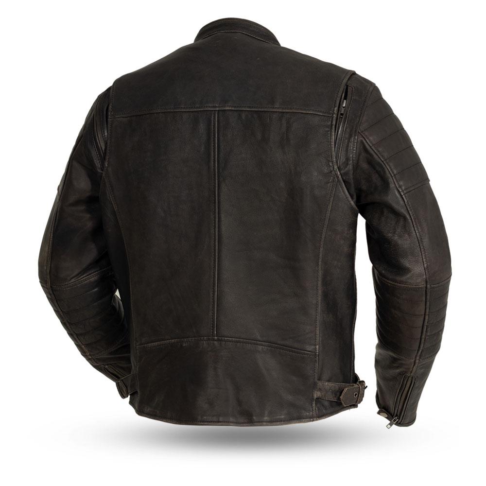 Commuter- Men's Motorcycle Leather Jacket Brown