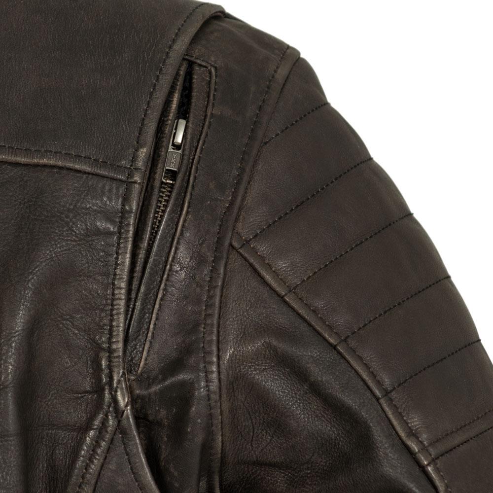 Commuter- Men's Motorcycle Leather Jacket Brown