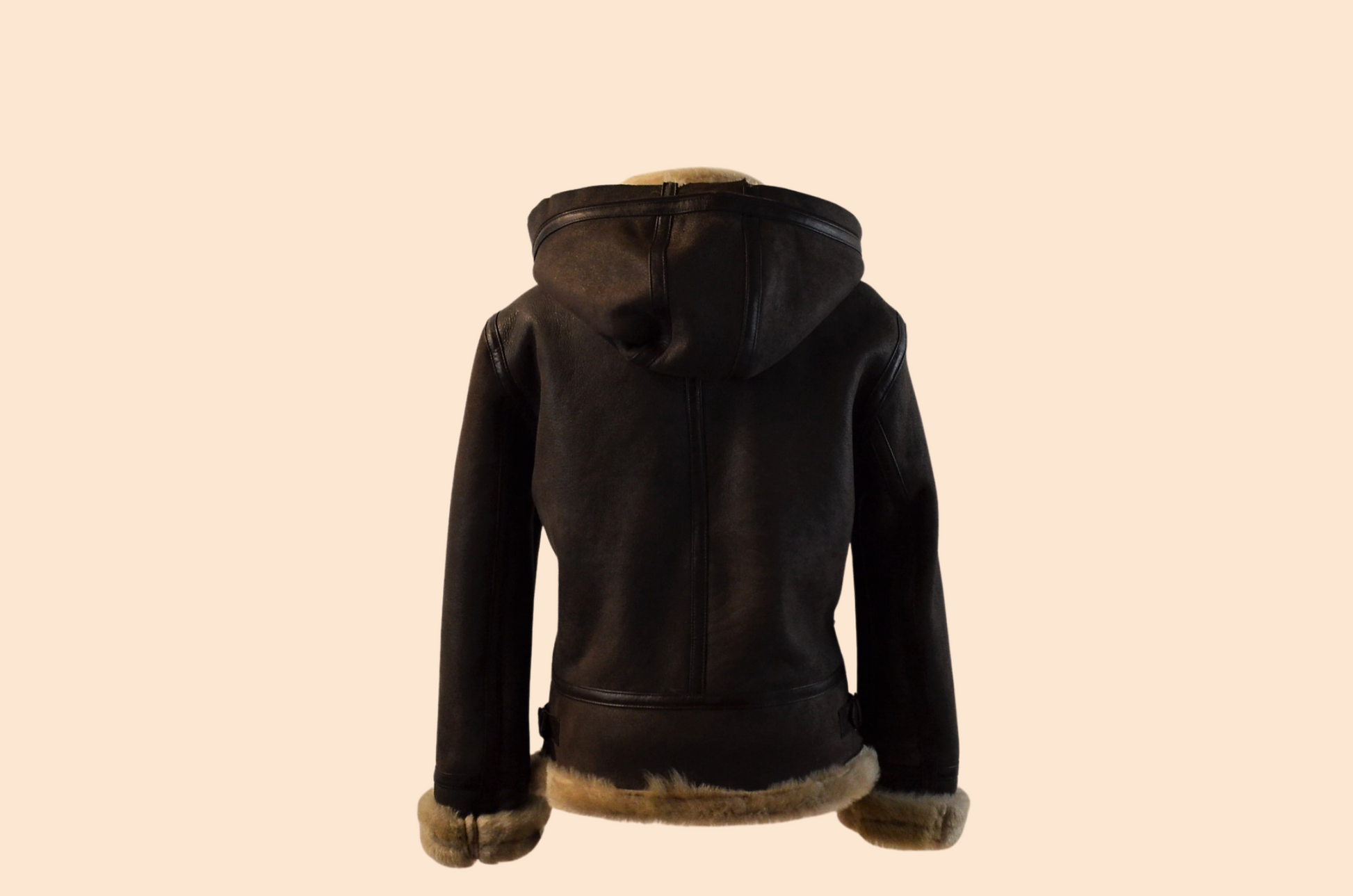 Women Original Shearling  with hood and detactable fur