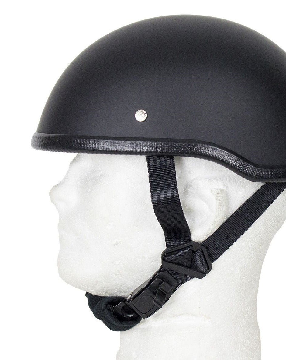 Skull Cap Flat Black Novelty Helmet