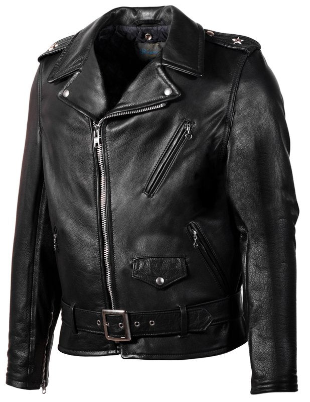 Waxy Natural Cowhide 50's Perfecto Motorcycle Leather Jacket