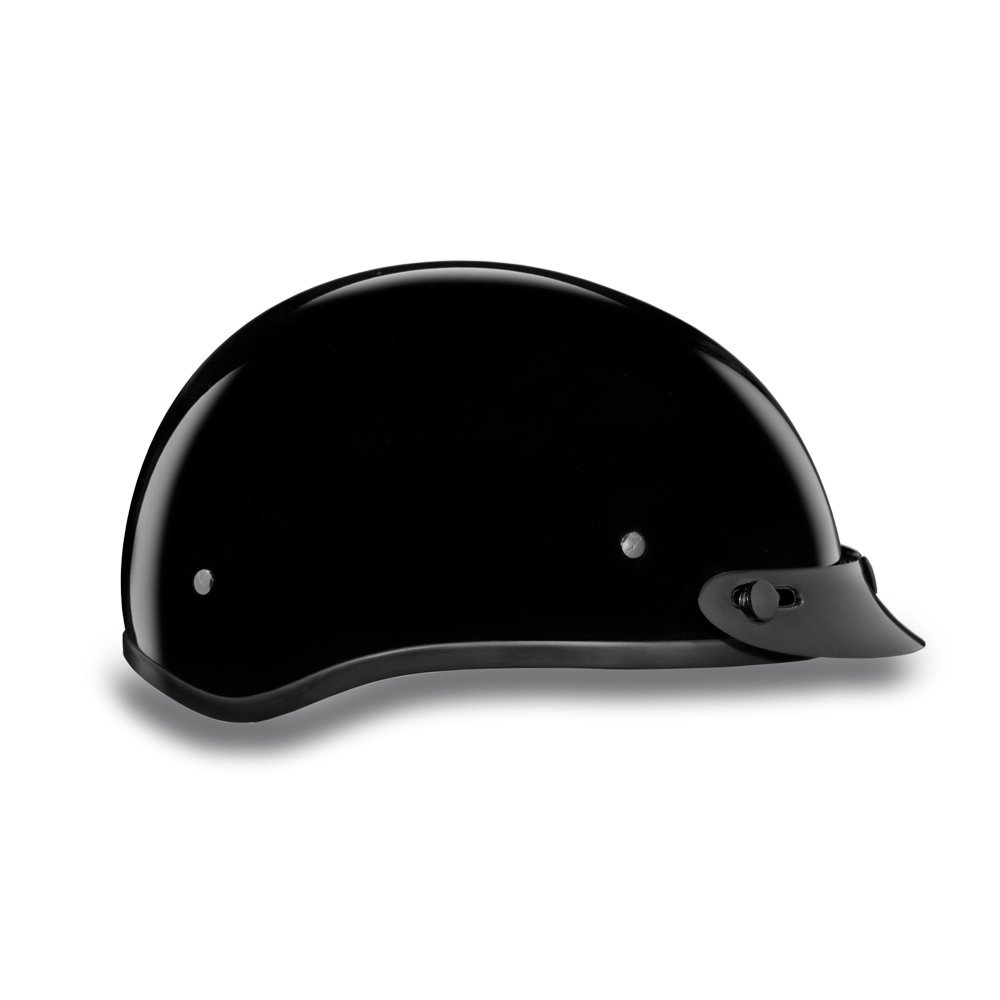 D.O.T. DAYTONA SKULL CAP- HI-GLOSS BLACK