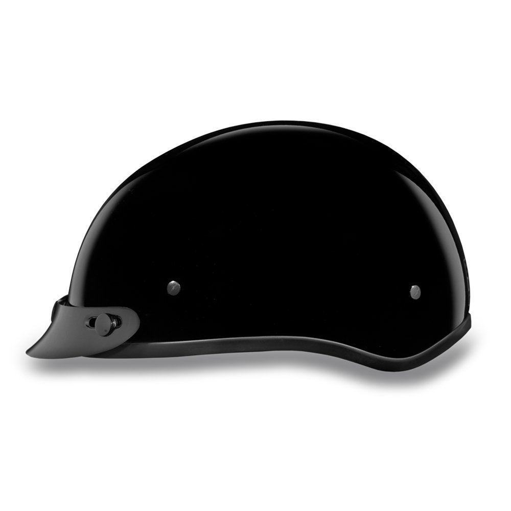 D.O.T. DAYTONA SKULL CAP- HI-GLOSS BLACK