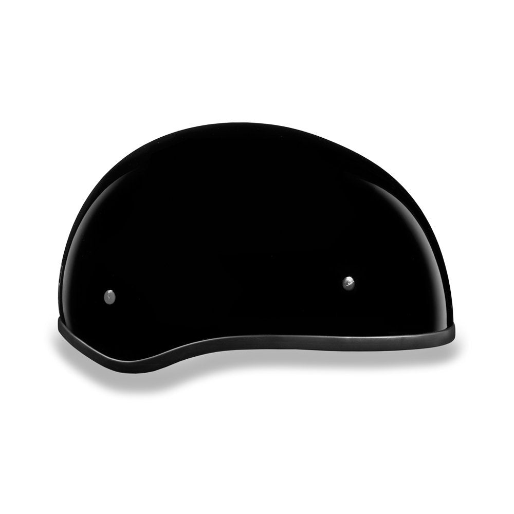 D.O.T. DAYTONA SKULL CAP W/O VISOR- HI-GLOSS BLACK