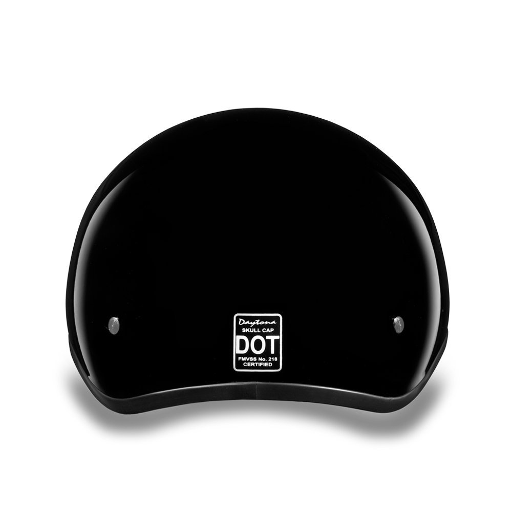 D.O.T. DAYTONA SKULL CAP W/O VISOR- HI-GLOSS BLACK