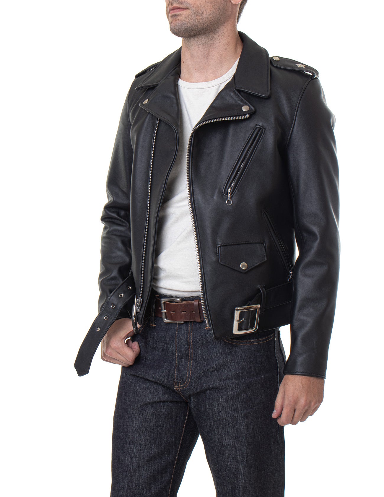 Schott  One Star Perfecto Leather Motorcycle Jacket 