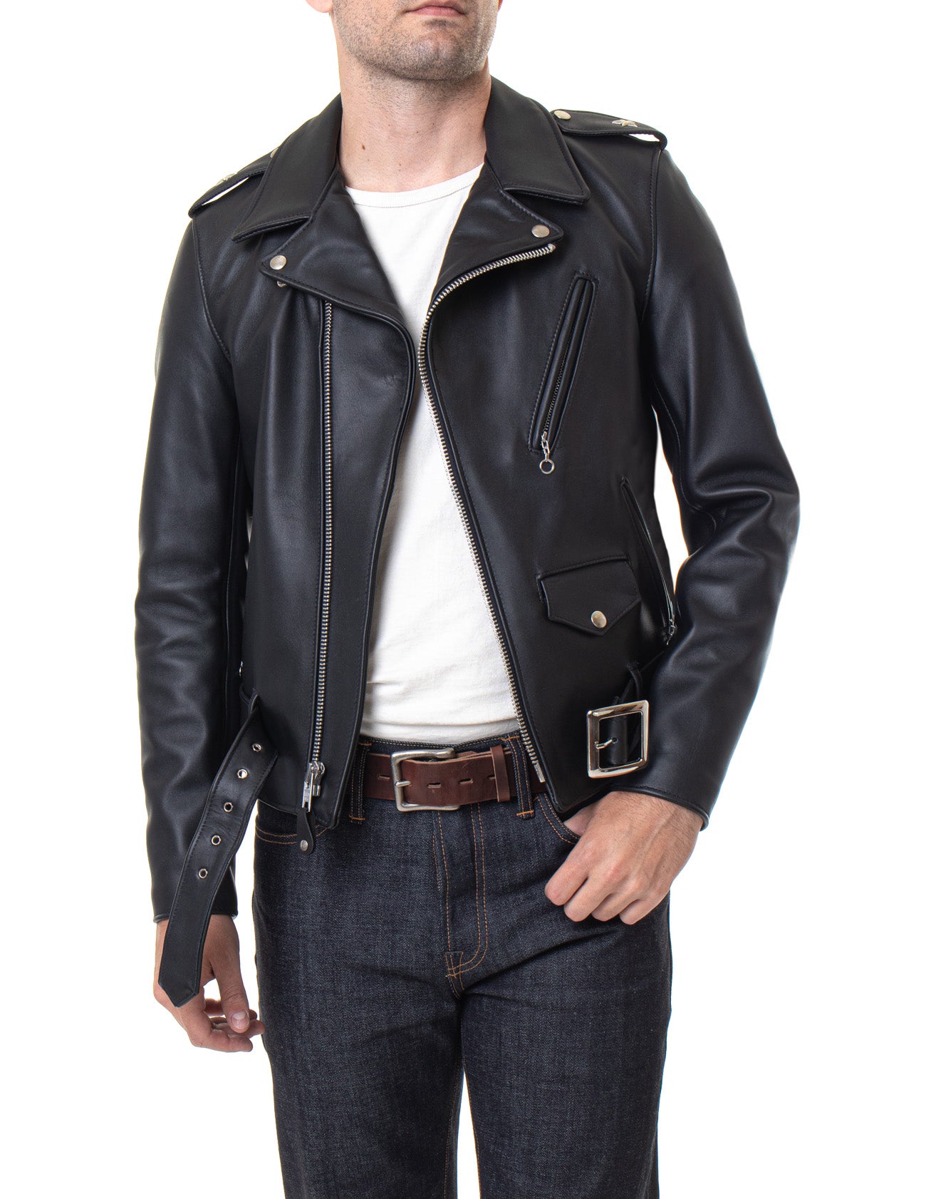 Schott  One Star Perfecto Leather Motorcycle Jacket 