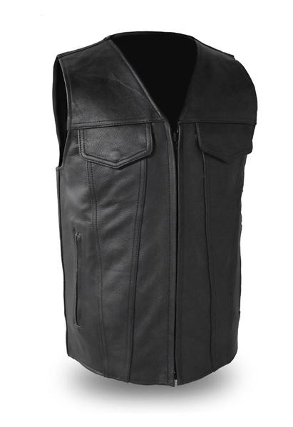  Badlands Men's Motorcycle Leather Vest