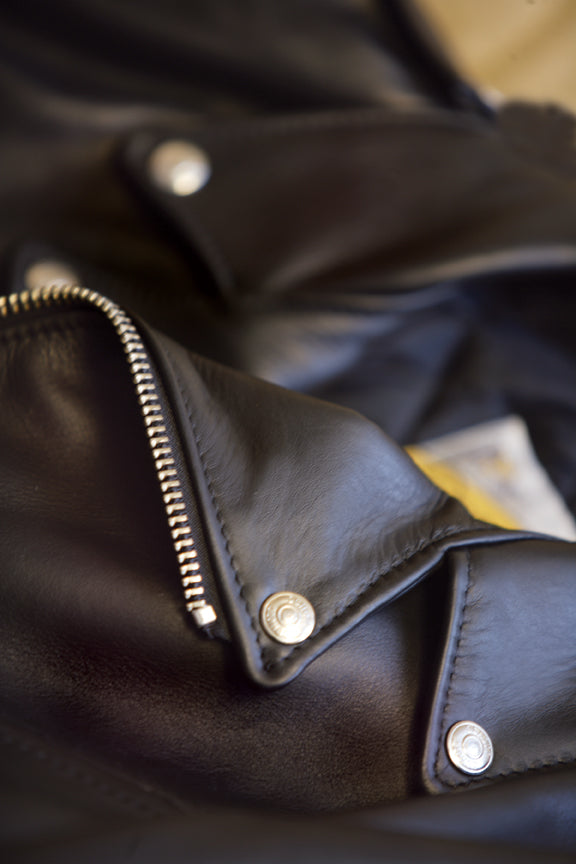 118 Classic Perfecto Leather Motorcycle Jacket