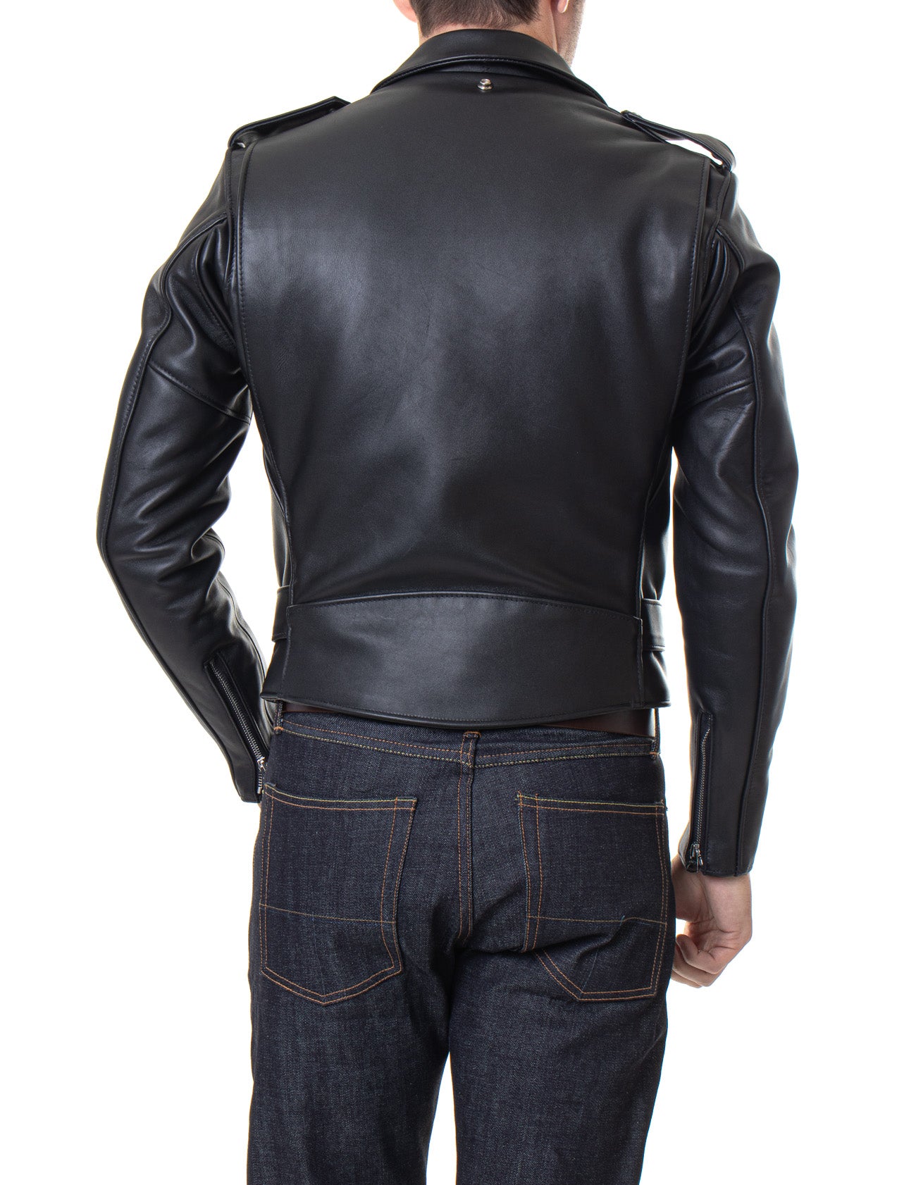 118 Classic Perfecto Leather Motorcycle Jacket