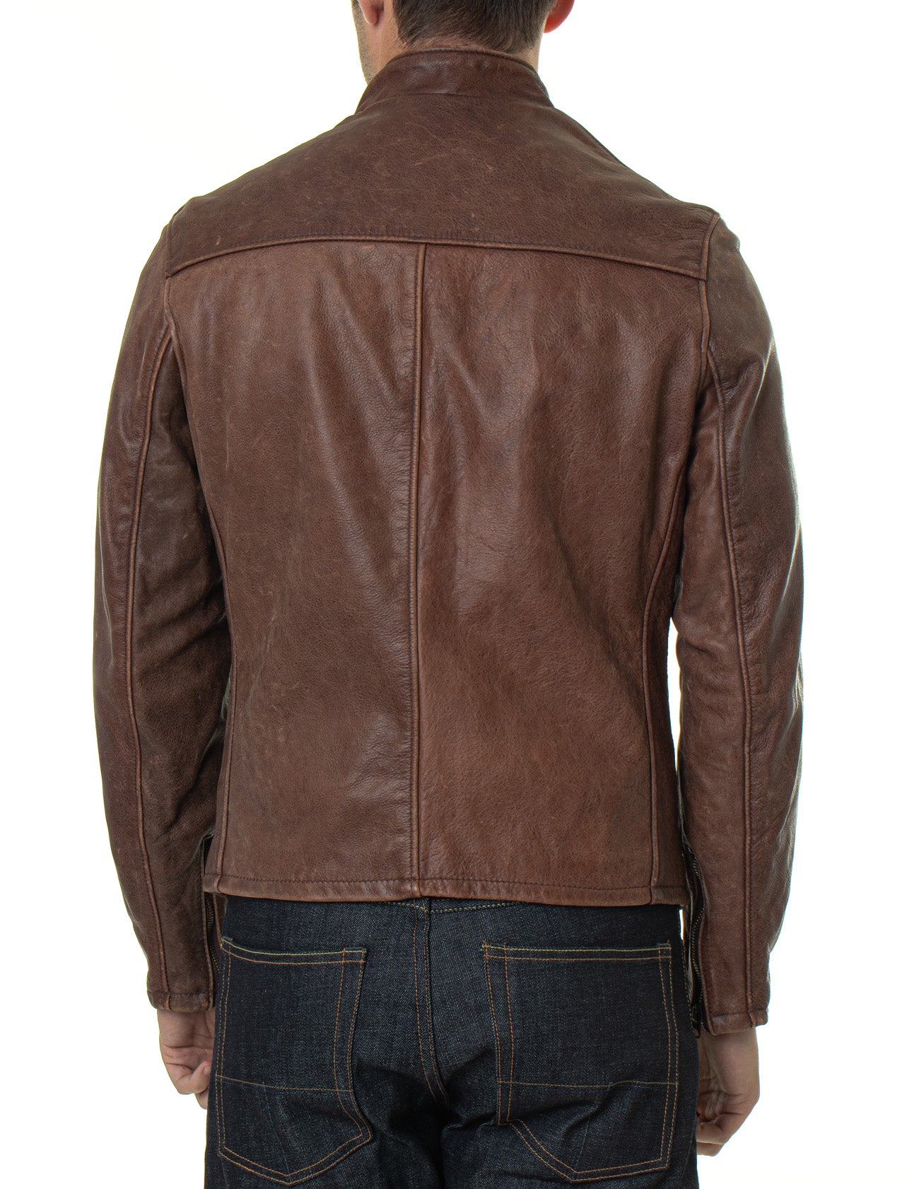 Schott Men Cafe Racer 654VN Brown