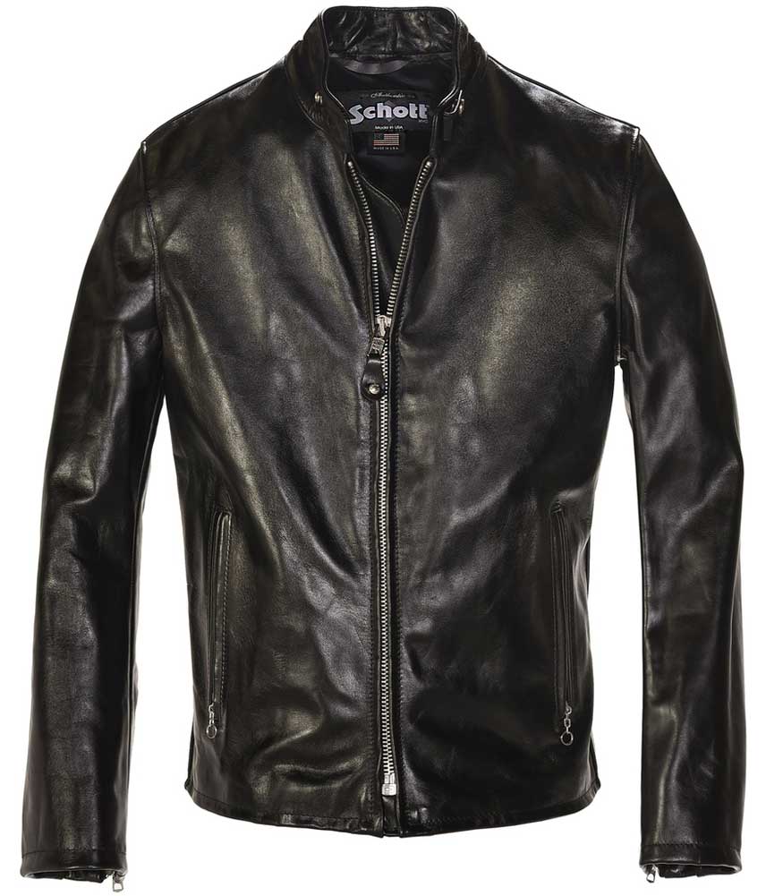 Cowhide Casual Racer Leather Jacket