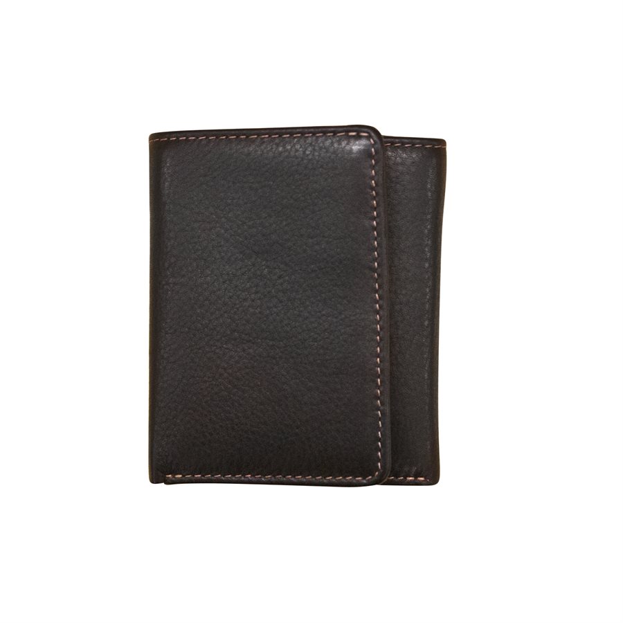  Men Leather Wallet Trifold with 9 credit card pockets