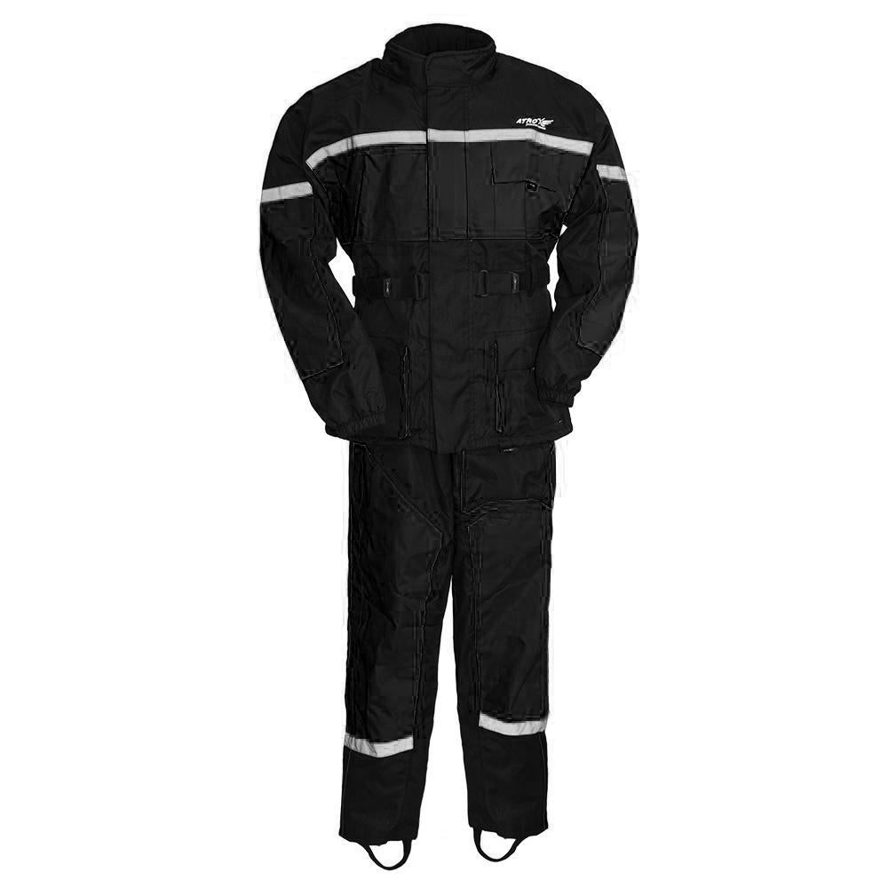 MEN'S BLACK RAIN SUIT HIGH VISIBILITY