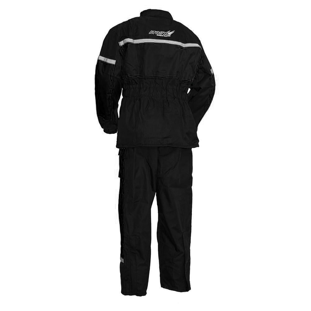 MEN'S BLACK RAIN SUIT HIGH VISIBILITY