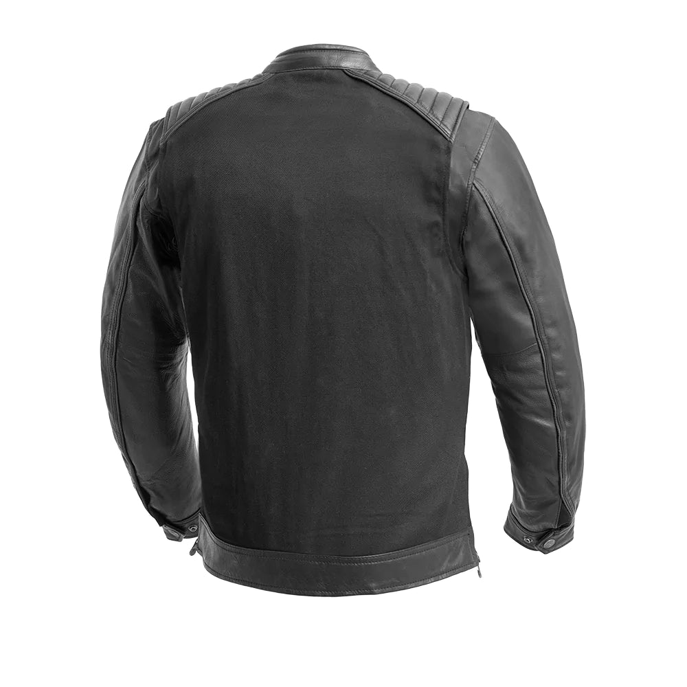 Men's Daredevil Motorcycle Twill/Leather Jacket