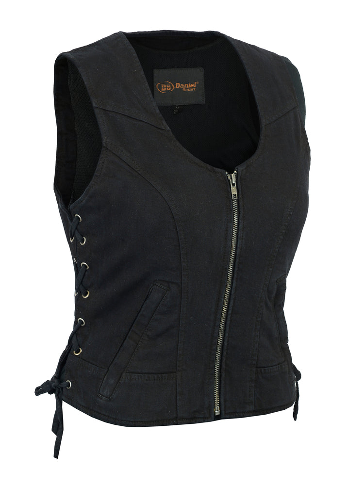 Women's Stylish Black Denim Vest