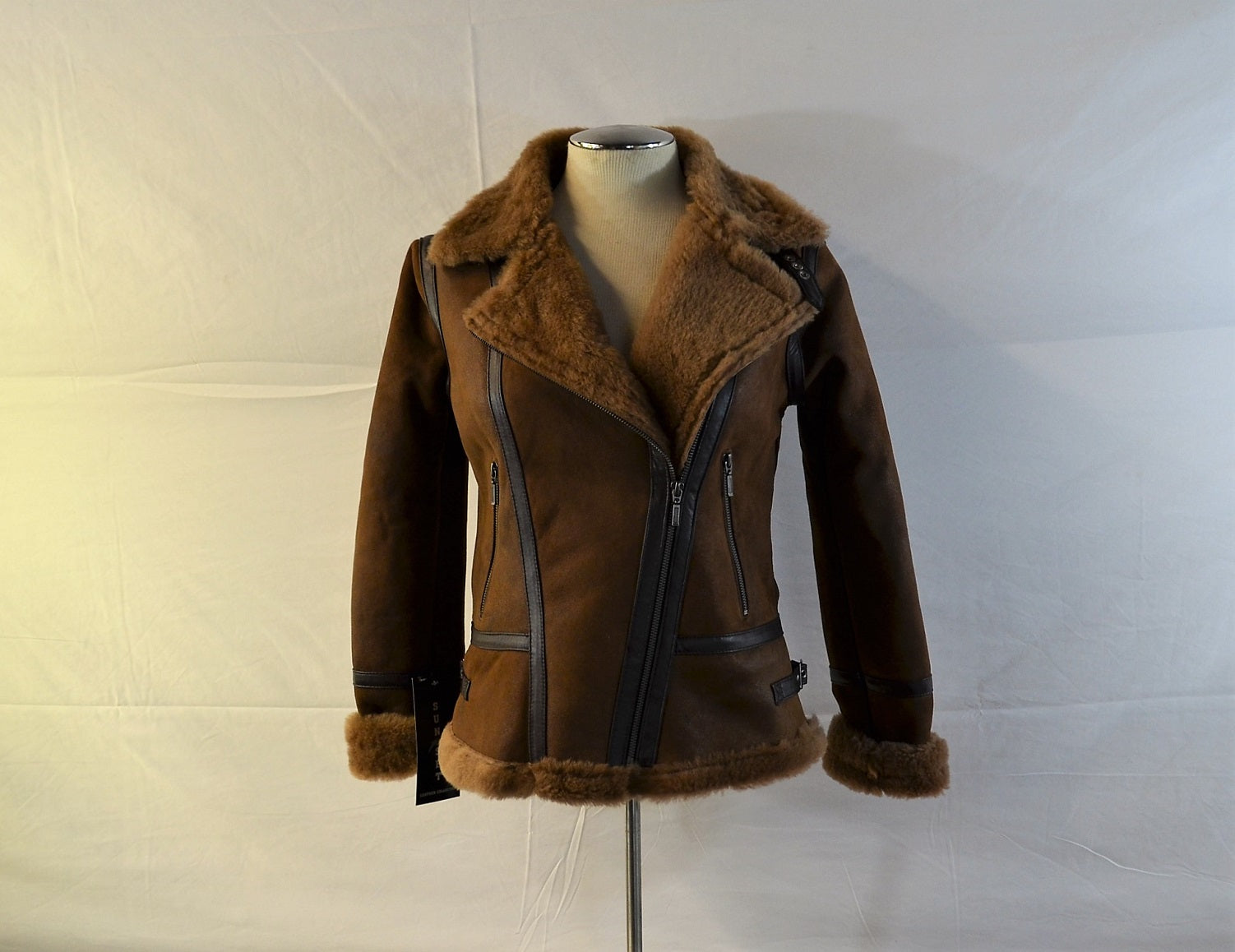 Ladies Lightweight Real Shearling Sheepskin Jacket 