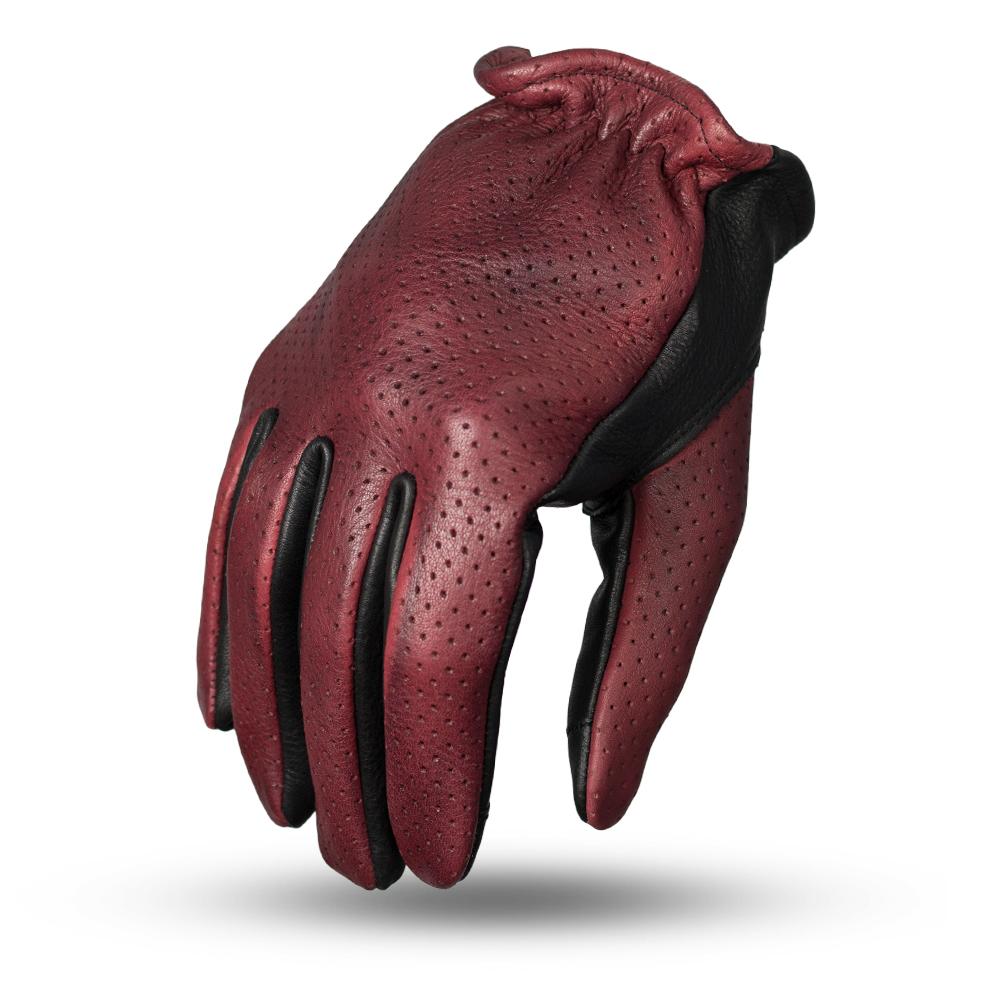 Perforated Roper Gloves/OXBLOOD/BLACK