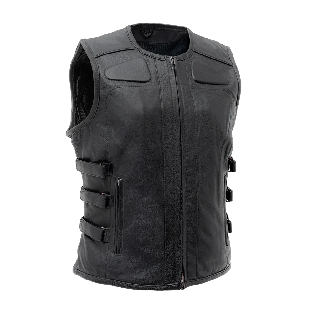  Women's Motorcycle Leather Vest- Katana 