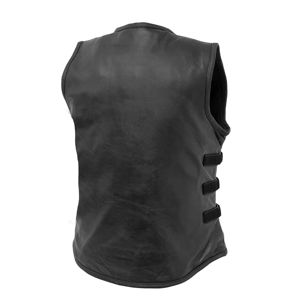  Women's Motorcycle Leather Vest- Katana 