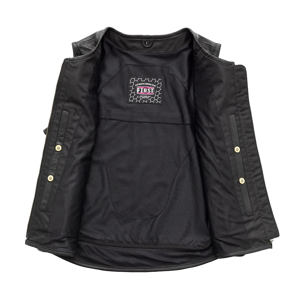  Women's Motorcycle Leather Vest- Katana 