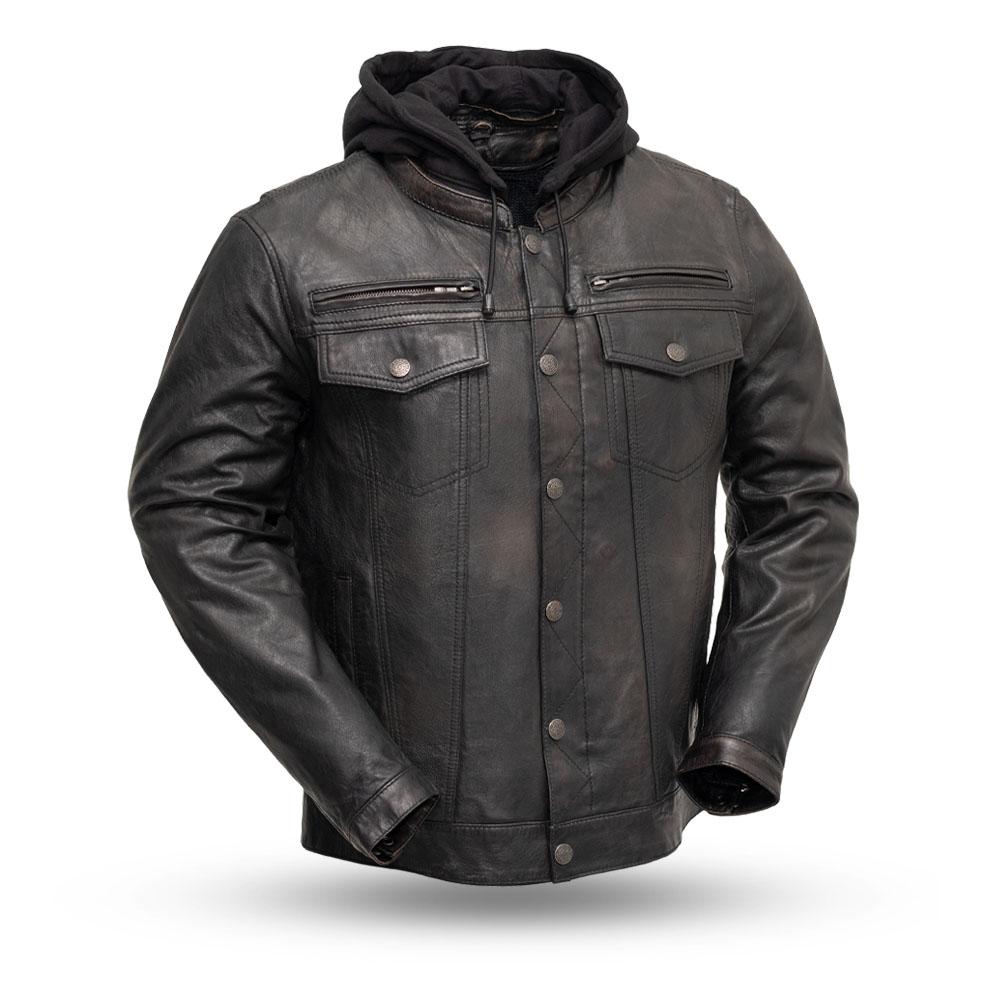 Vendetta Men's Leather Motorcycle Jacket