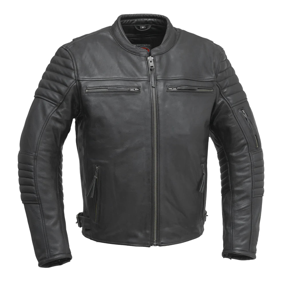 Men's Black Commuter Leather Jacket