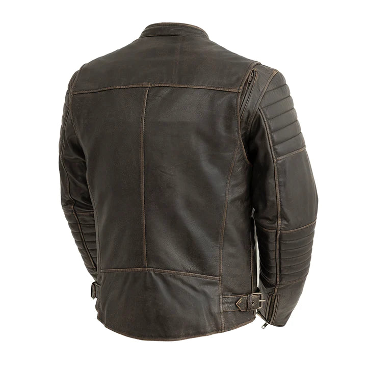 Commuter- Men's Motorcycle Leather Jacket Brown