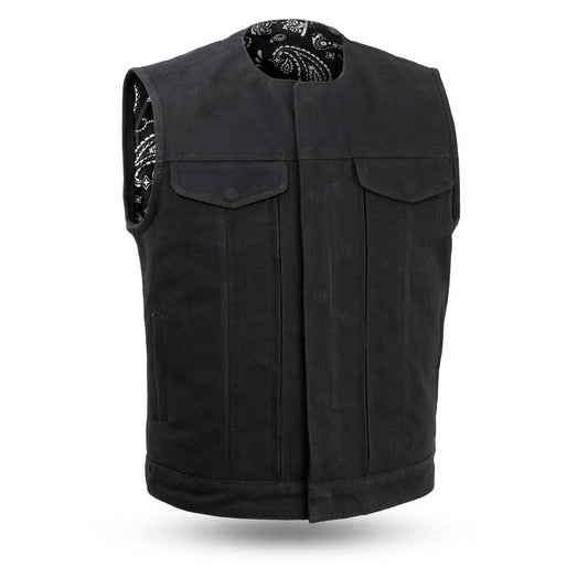 FAIRFAX V2 - Men Motorcycle Vest in Canvas 