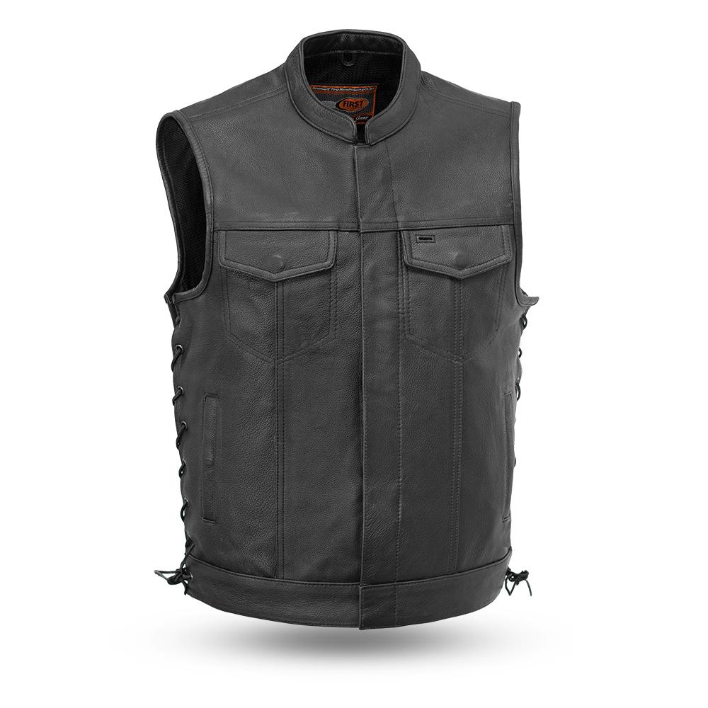 Sniper  Men Motorcycle Leather Vest 