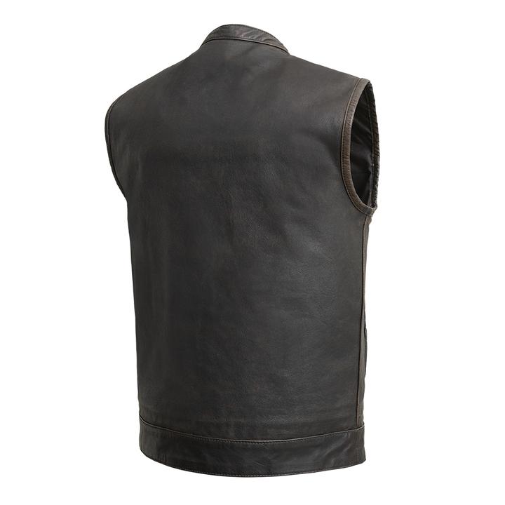 Sharp Shooter - Men's Biker Leather Vest Antique look