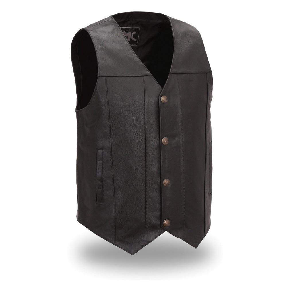 Gun Runner Men's Motorcycle Leather Vest