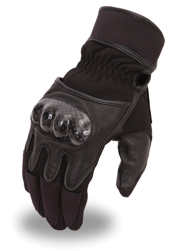 Men's Gel Padded Popular Textile and Leather Racing Gloves