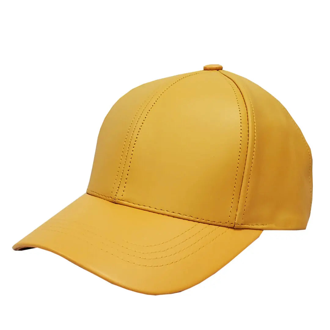 Adjustable Men Cowhide Leather Baseball Cap