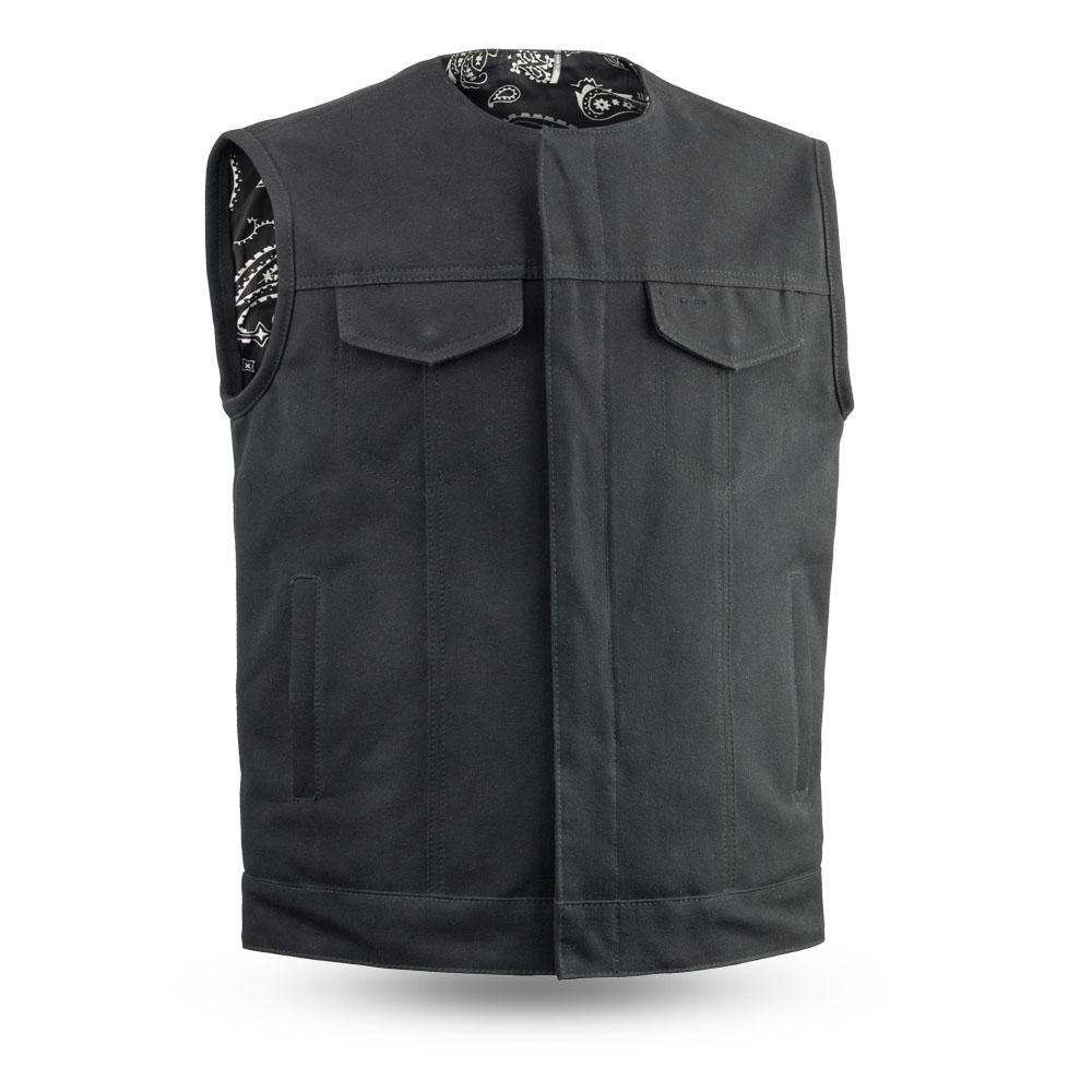 Fairfax Men Motorcycle Vest in Canvas