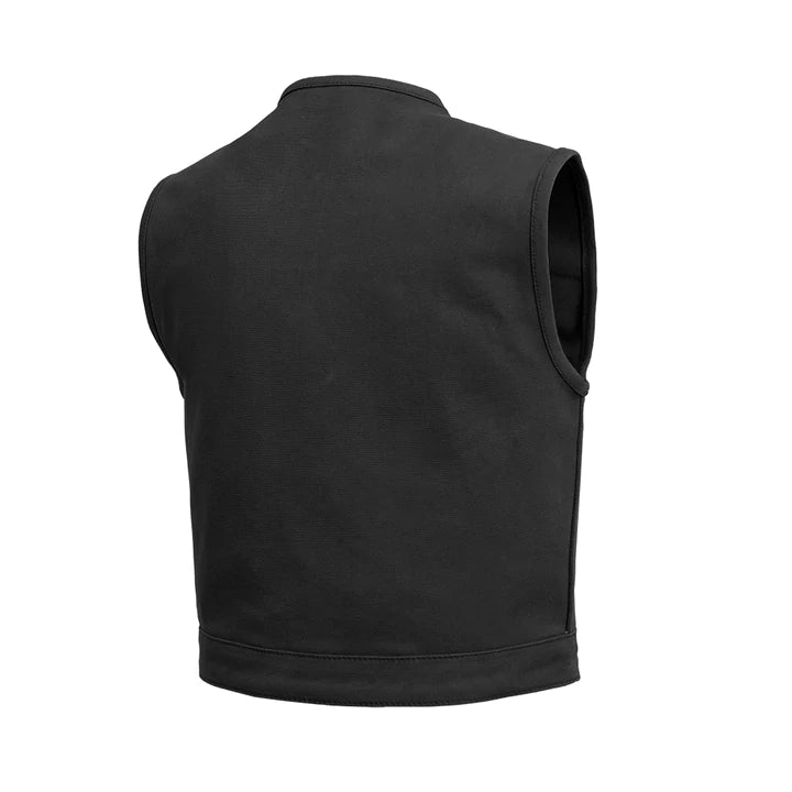 Men's Lowside Black Canvas Vest