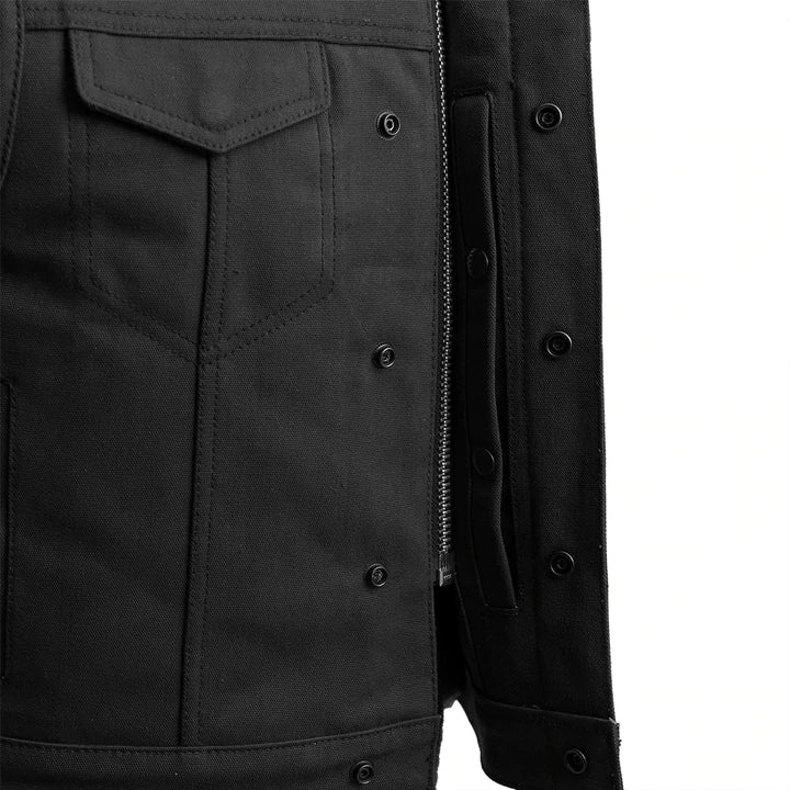 Men's Lowside Black Canvas Vest