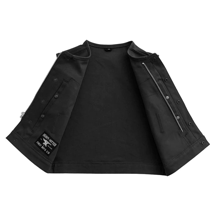 Men's Lowside Black Canvas Vest