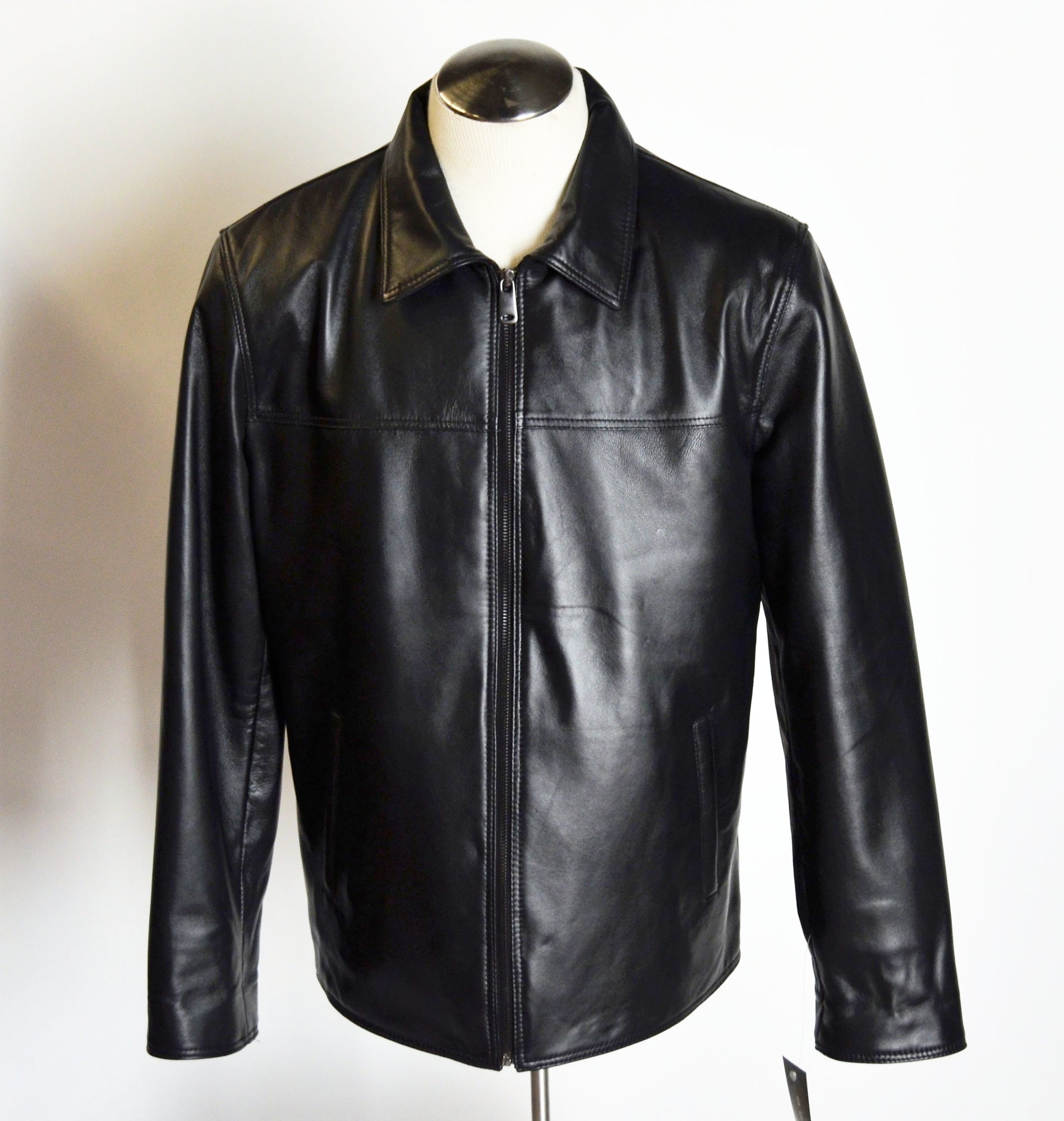 Men Hipster Classic Light Weight Leather Jacket